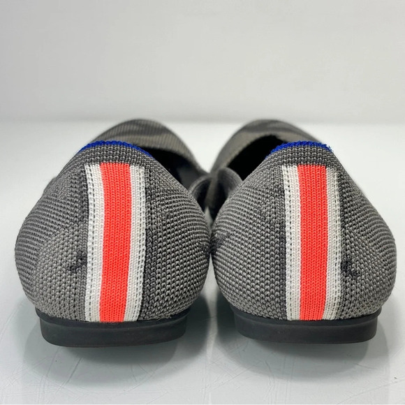 Rothy’s Round Toe Gray Camo Neon Heel Stripe Flats Retired Rare Size 6.5 - Picture 10 of 13
